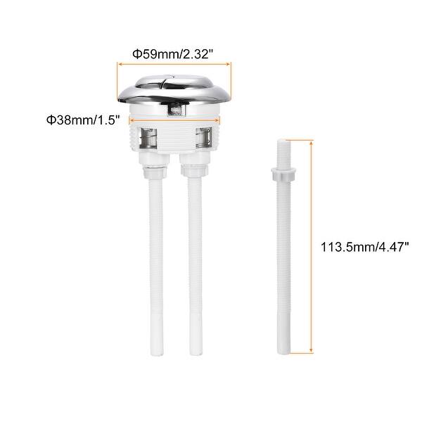 Toilet Tank Button Dual Push Flushing Toilet Button for 1.89" Hole Silver Bed Bath & Beyond